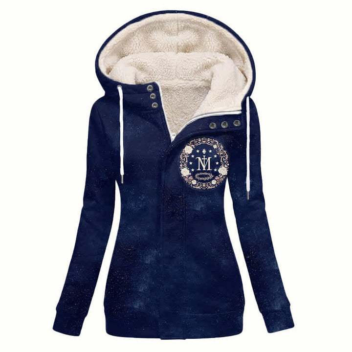 Christianartworkshop Navy Cozy Hooded Pullover Women's Fleece Coat - US16,UK/AU20,EU48(4XL) - image 0
