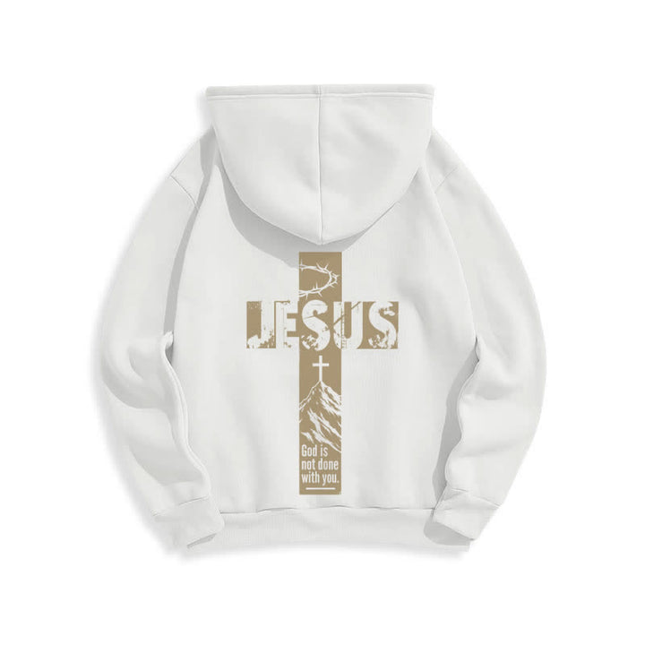 Christianartworkshop Jesus Graffiti God Is Not Done With You Hoodie - image 7