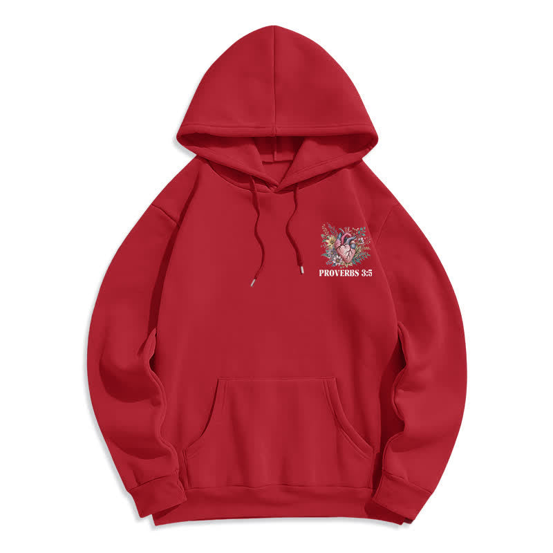 Christianartworkshop Proverbs 3:5 Floral Heart Streetwear Fleece Lined Hoodie - image 20