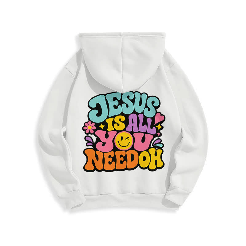 Christianartworkshop Jesus Is All You Need Graffiti Fleece Lined Hoodie - image 1