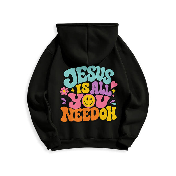 Christianartworkshop Jesus Is All You Need Graffiti Fleece Lined Hoodie - image 16