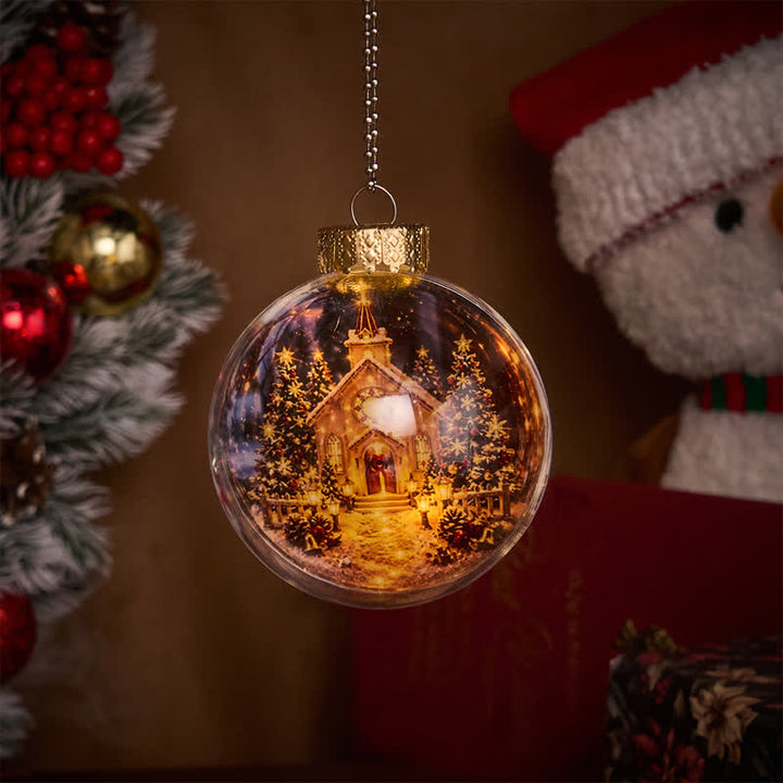 Christianartworkshop Multi-Style Sacred Print Christmas Bauble: Token of Holy Blessing & Quiet Devotion - With LED Light - Star of Bethlehem A - image 3