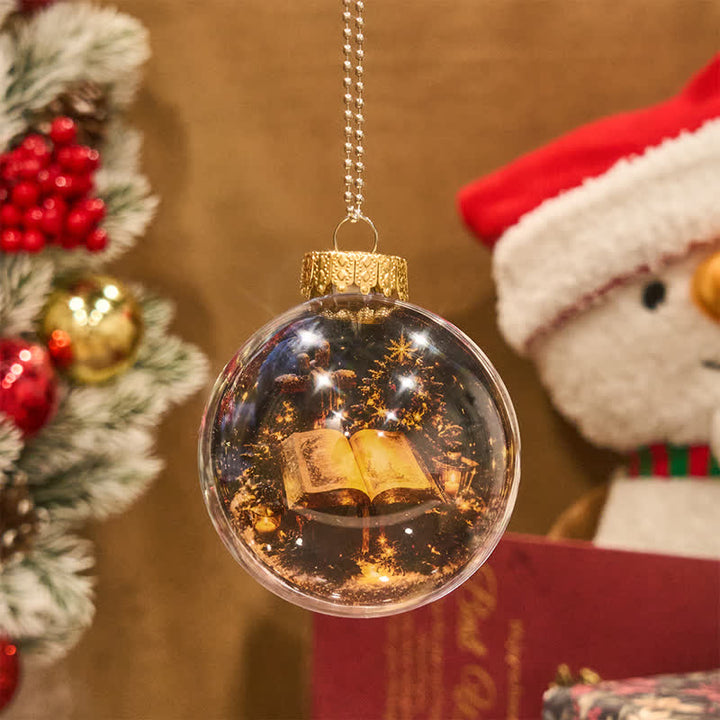 Christianartworkshop Multi-Style Sacred Print Christmas Bauble: Token of Holy Blessing & Quiet Devotion - Without LED Light - Bible - image 15