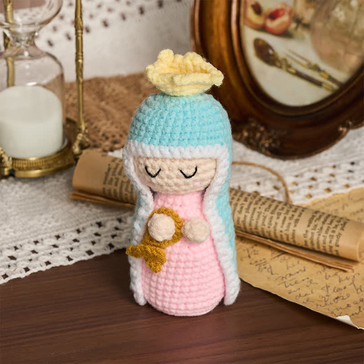 Christianartworkshop Soft Knitted Our Lady Crochet Doll: Token of Tender Divine Affection - image 1