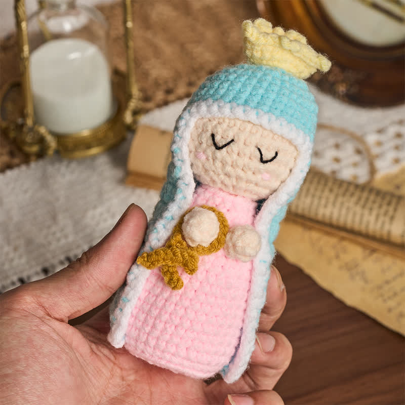 Christianartworkshop Soft Knitted Our Lady Crochet Doll: Token of Tender Divine Affection - image 4