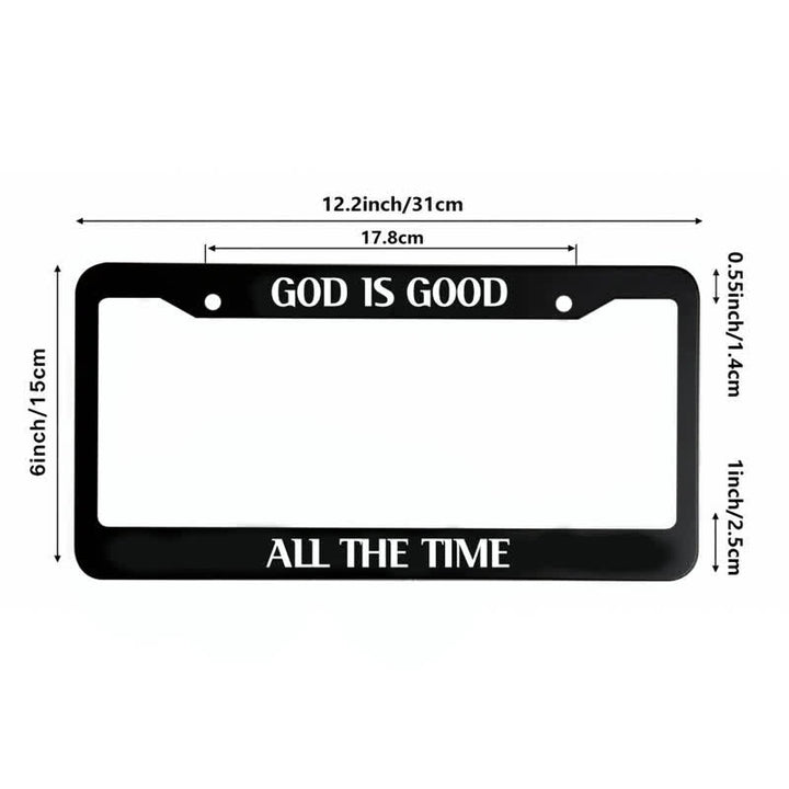 Christianartworkshop God Is Good Faith Verse Metal Car Frame: Devotional Car Accessory - image 7