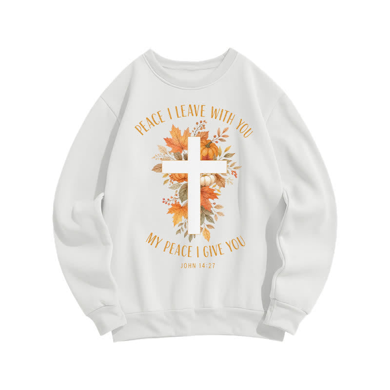 Christianartworkshop Jesus Autumn Pumpkin Graphic Cozy Fleece Sweatshirt - image 1