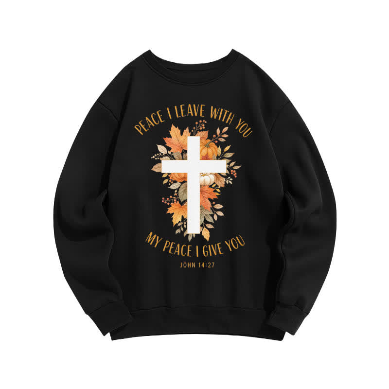 Christianartworkshop Jesus Autumn Pumpkin Graphic Cozy Fleece Sweatshirt - image 10