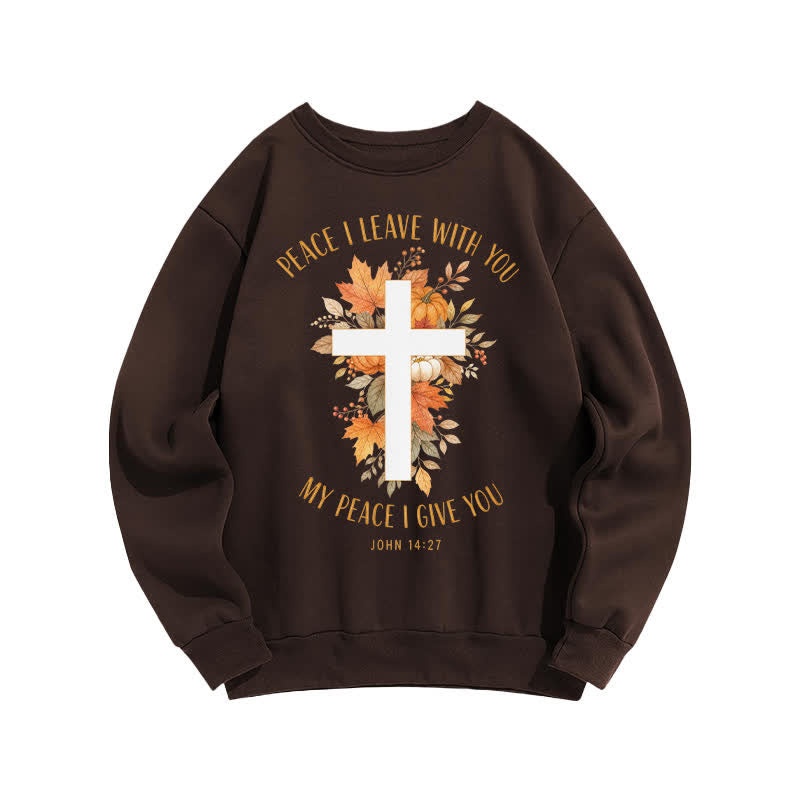 Christianartworkshop Jesus Autumn Pumpkin Graphic Cozy Fleece Sweatshirt - image 7
