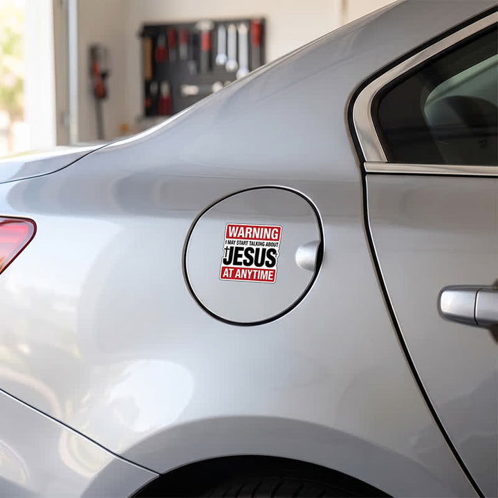 Christianartworkshop Plastic Jesus Cross Warning Car Sticker: Icon of Warm Heavenly Blessing - image 5