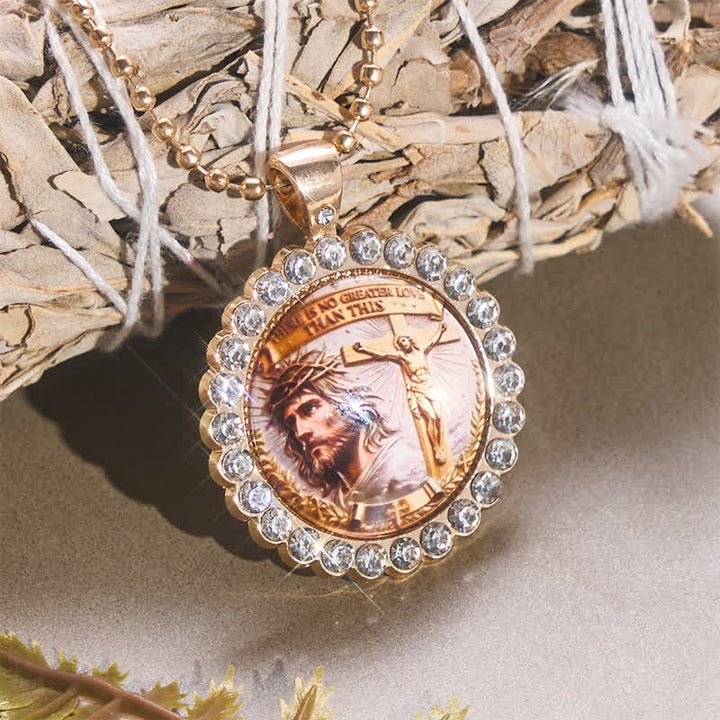 Christianartworkshop Printed Alloy Jesus Crucifix Pendant Necklace: Sign of Eternal Heavenly Salvation - image 3