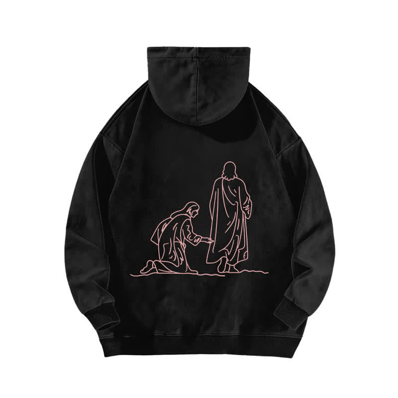 Christianartworkshop Hem Of His Garment Front And Back Washed Hoodie - image 1