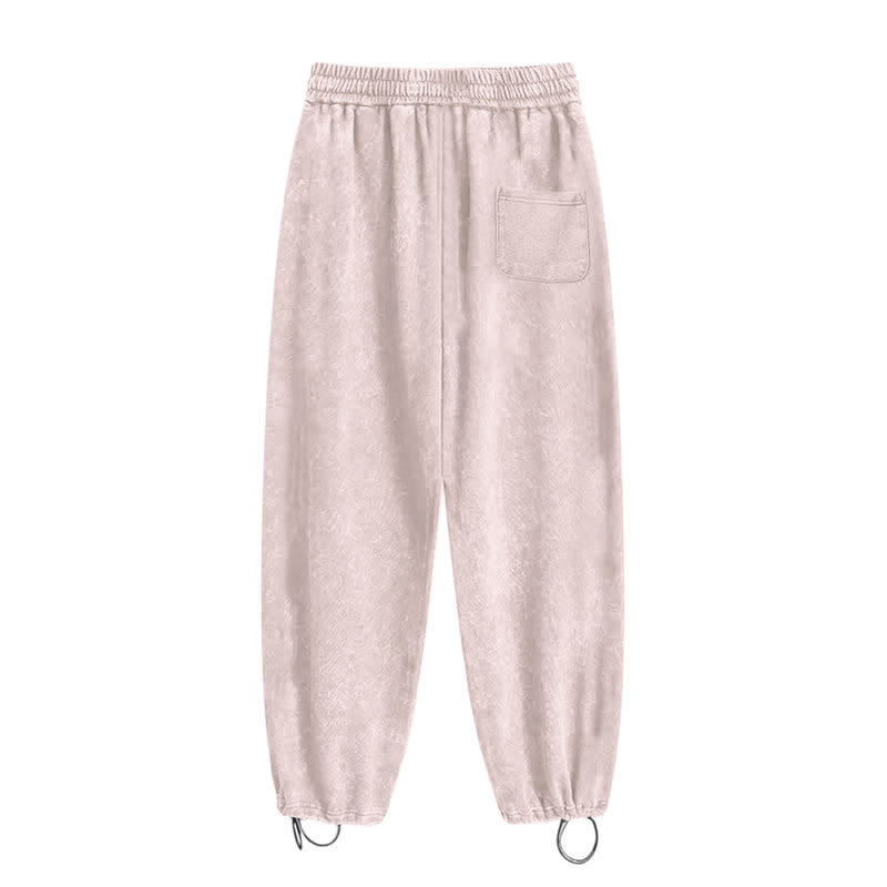Christianartworkshop Jesus Portrait Gothic Script Blush Washed Sweatpants - image 3