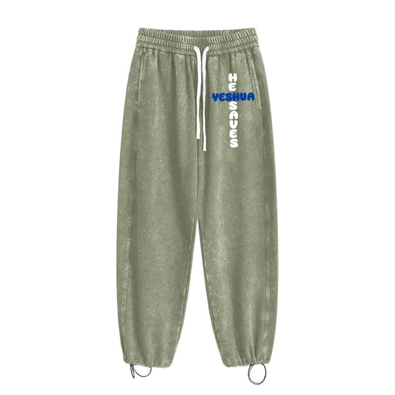 Christianartworkshop Blush Street Ease Drawstring Washed Sweatpants - image 34