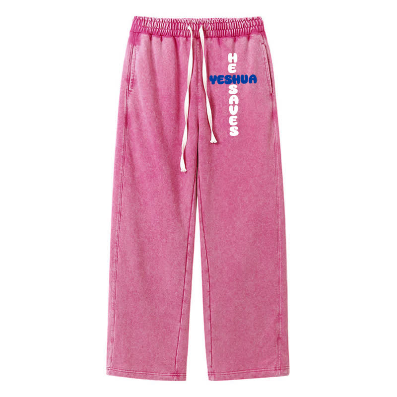 Christianartworkshop Blush Street Ease Drawstring Washed Sweatpants - Rose - 2XL - image 0