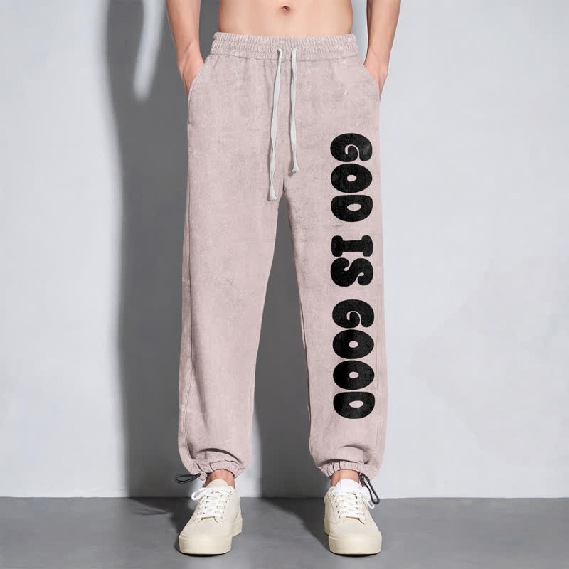 Christianartworkshop Blush Good Is Good Statement Washed Sweatpants - image 6