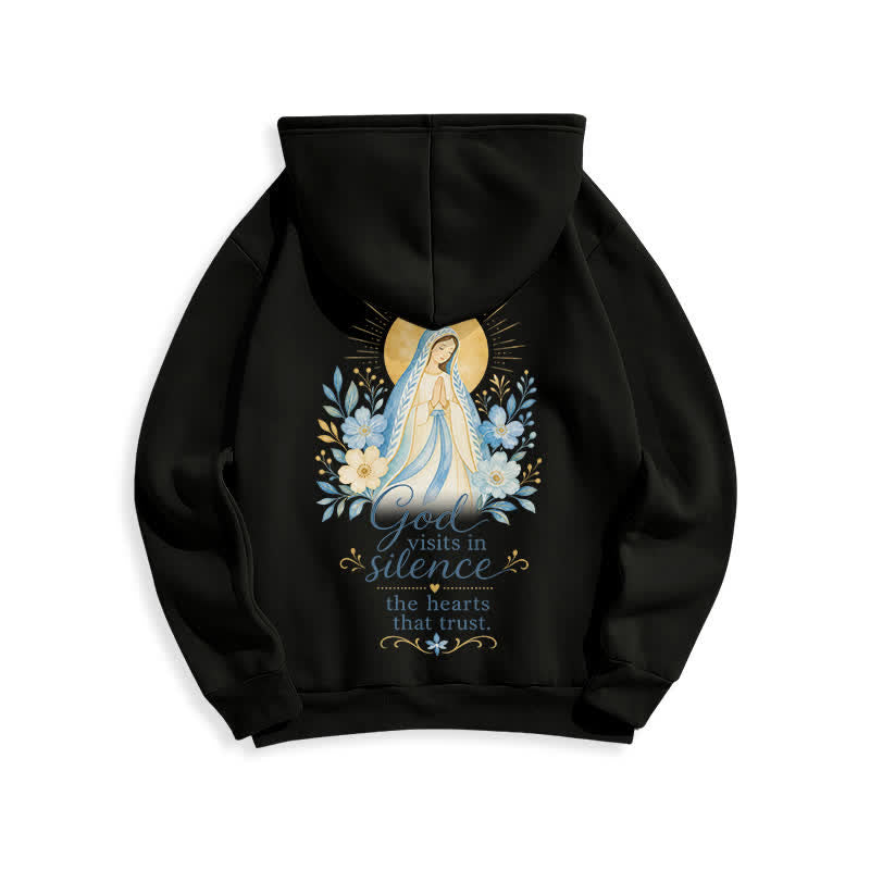 Christianartworkshop Olive Grace Cross Floral Fleece Lined Hoodie - image 13