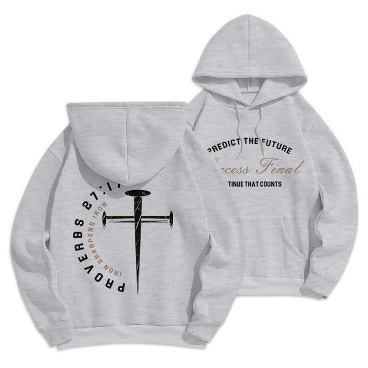Christianartworkshop Predict The Future Proverbs 27:1 Street Graphic Hoodie - Grey - 2XL - image 15
