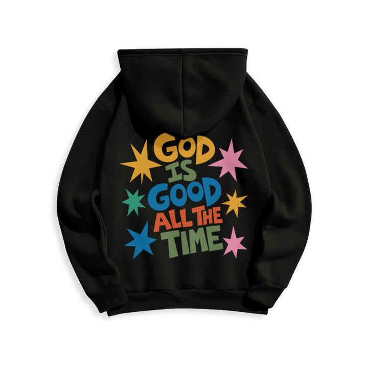 Christianartworkshop God Is Good All The Time Star Graphic Hoodie - image 10