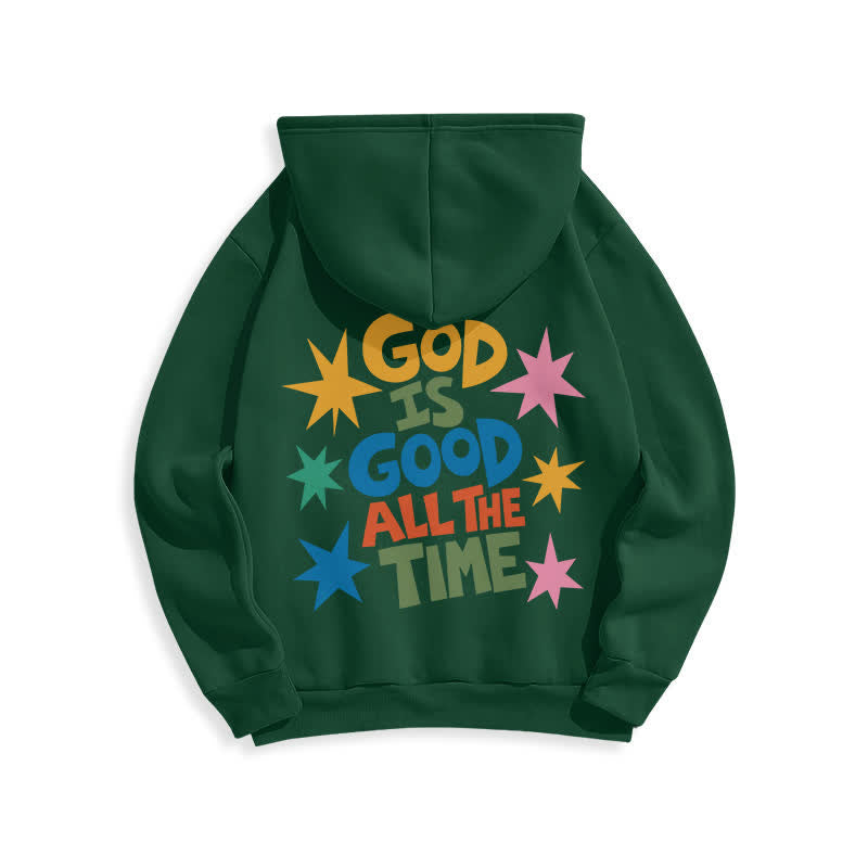 Christianartworkshop God Is Good All The Time Star Graphic Hoodie - image 1