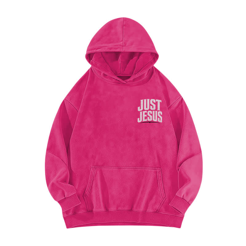 Christianartworkshop Just Jesus Jesus Is My King Washed Hoodie - image 17
