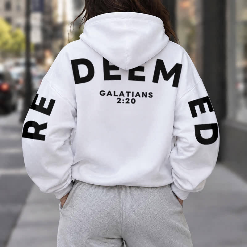Christianartworkshop Redeemed Galatians 2:20 Statement French Terry Hoodie - image 5